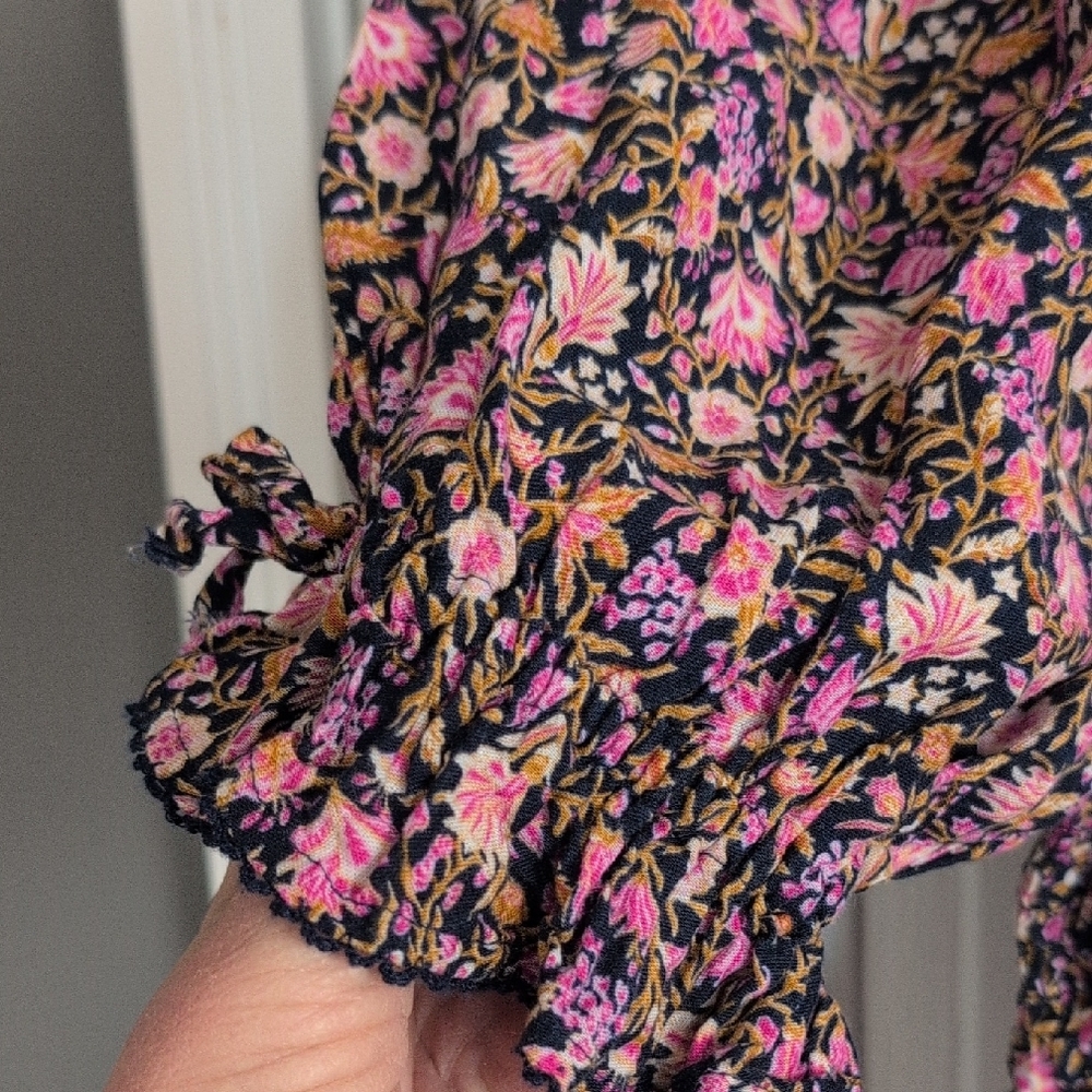 Floral Puff Sleeve Top XS - Picture 2 of 8